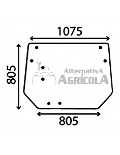 Cristal trasero superior Tractor John Deere L57284