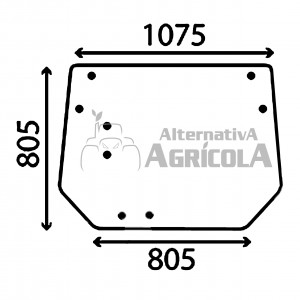 Cristal trasero superior Tractor John Deere L57284