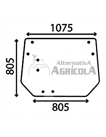 Cristal trasero superior Tractor John Deere L57284