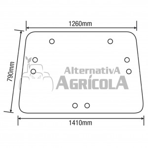 Cristal Trasero para Tractores John Deere R110990