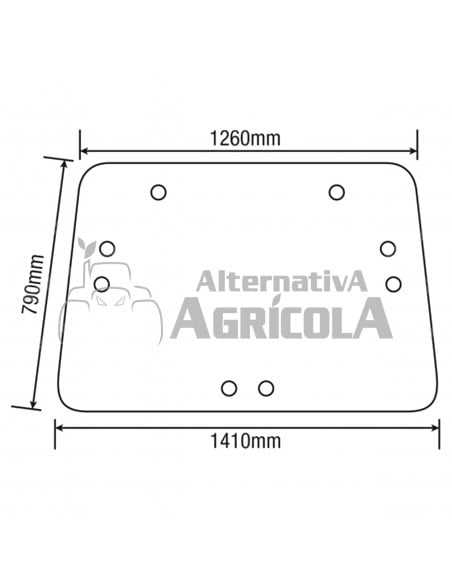 Cristal Trasero para Tractores John Deere R110990