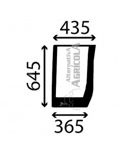 Cristal Inferior Parabrisas Delantero para Tracctores Case IH y New Holland
