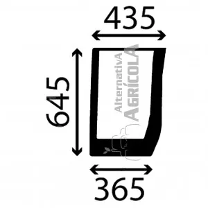 Cristal Inferior Parabrisas Delantero para Tracctores Case IH y New Holland