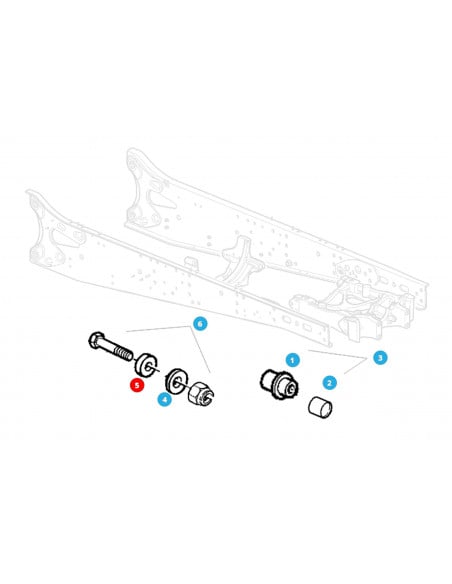 Separador bulón central delantero John Deere L78006