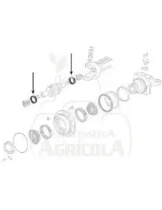 Retén nudo puente delantero John Deere Ø 37 x 52 x 14 mm