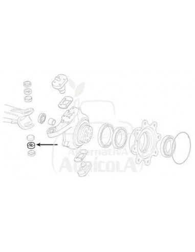 Esférica pivote de giro 25 x 47 x 14,2 mm