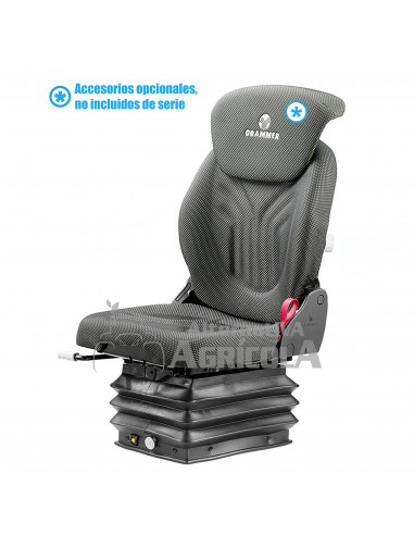 Asiento Grammer Compacto Comfort S con Suspensión Neumática con compresor de 12v MSG 93/511 - Tela