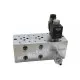 BLOQUE ALUMINIO CETOP 3 NG6 CON LIMITADORA TOMA MANOMETRO-VENTING VOLTAJE 24 DC