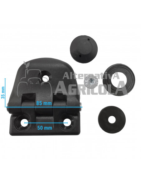 Bisagra reforzada de plástico con accesorios para ventana tractor abatible