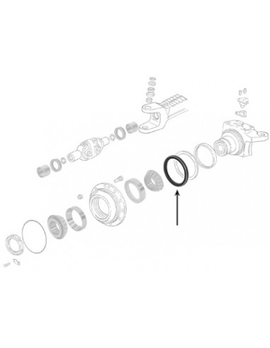 Retén cubo reductor puente delantero John Deere 121,8 x 150 x 13/15 mm APL 315/325/735