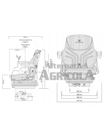 Asiento Grammer para Tractores Máximo TM - PVC