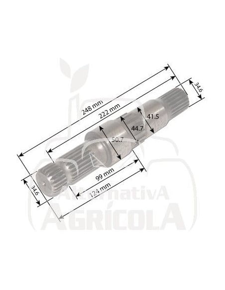 Eje de la toma de Fuerza Tractor John Deere Series 20, 30, 35, 40 y 50