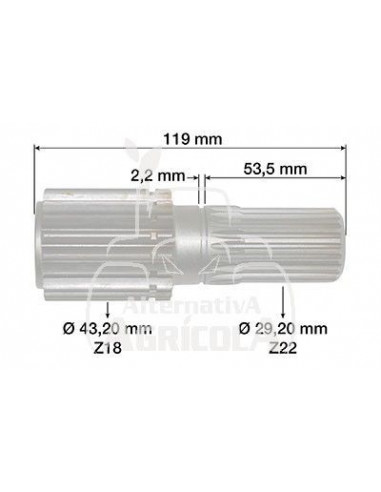 Semipalier tractor cubo reductor puente delantero Z18/Z22