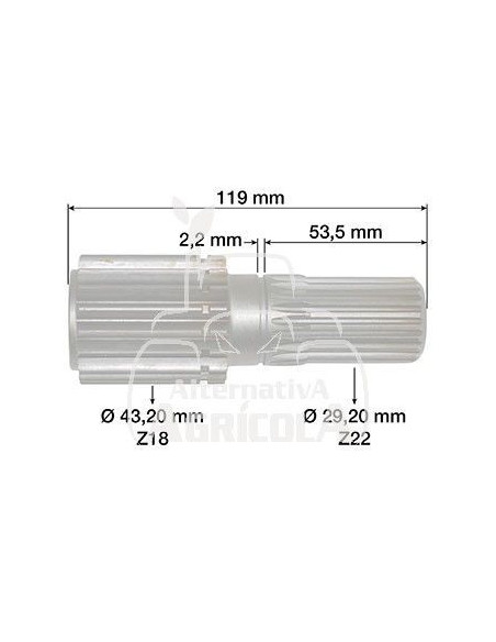 Semipalier tractor cubo reductor puente delantero Z18/Z22