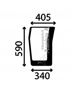 Cristal Delantero inferior Derecho Massey Ferguson 3804552M2