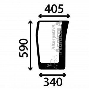 Cristal Delantero inferior Derecho Massey Ferguson 3804552M2