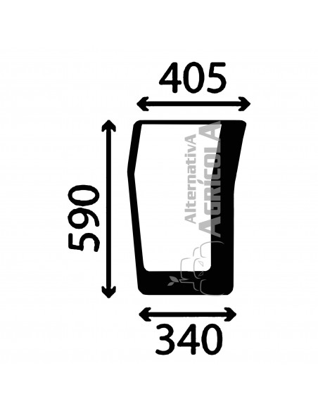 Cristal Delantero inferior Derecho Massey Ferguson 3804552M2