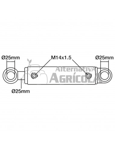 Cilindro hidráulico de dirección tractores Fiat de Doble Tracción