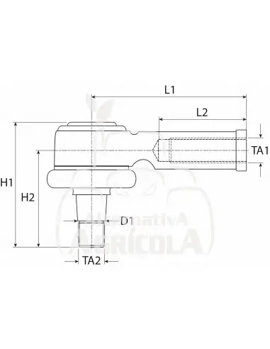 Rótula del Cilindro de Dirección para Tractores Ford Series 10 y 10S