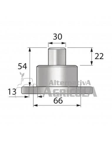 Pivote del rodamiento 90 x 66 mm John Deere y Fendt (6 cilindros) L110347