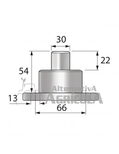 Pivote del rodamiento 90 x 66 mm John Deere y Fendt (6 cilindros) L110347