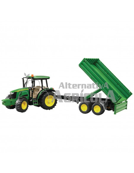 Tractor de juguete JOHN DEERE 5115M con remolque escala 1:16