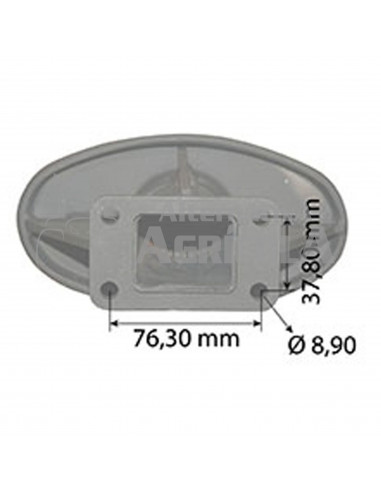 Silencioso de escape Ø 50/35 mm - L 1110 mm tractor Claas / Renault 7700018111