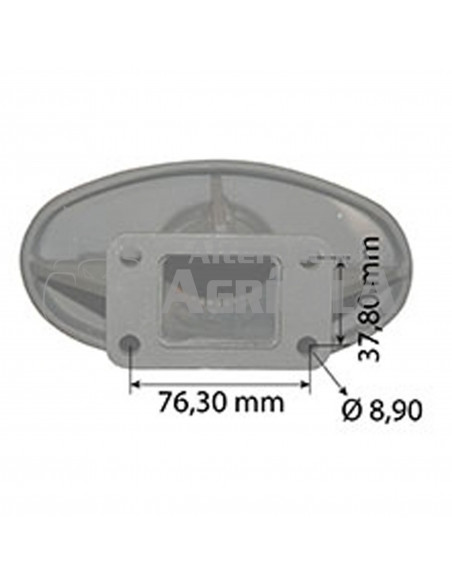 Silencioso de escape Ø 50/35 mm - L 1110 mm tractor Claas / Renault 7700018111