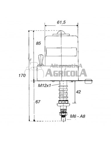 Motor Limpiaparabrisas 12v Tractor Eje cónico corto