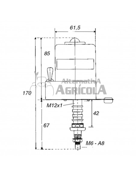 Motor Limpiaparabrisas 12v Tractor Eje cónico corto
