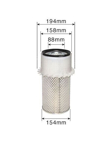 Filtro aire exterior tractores telescópicas