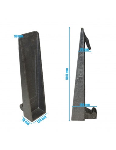 Petaca soporte enganche rápido rectos para palas