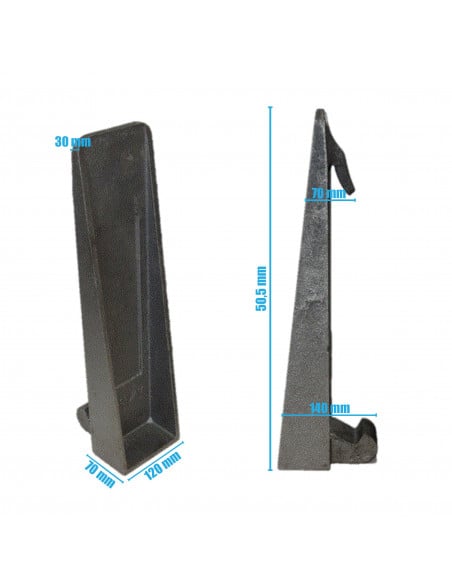 Petaca soporte enganche rápido rectos para palas