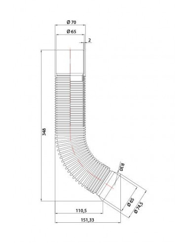 Manguera Flexible Tubo de Escape para Tractores John Deere 6120, 6220, 6320 y 6420