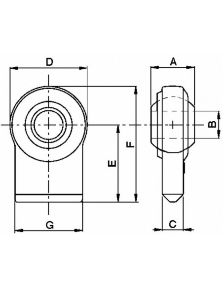 Rótula soldable bola Ø 28.4 mm