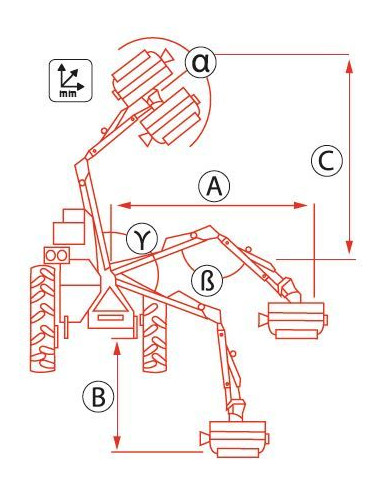 Desbrozadora Teléscopica Lateral Hidráulica para Tractor Loire 800mm