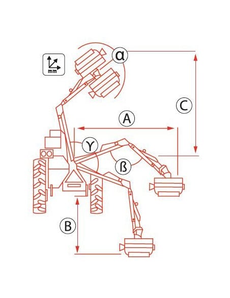 Desbrozadora Teléscopica Lateral Hidráulica para Tractor Loire 1000mm