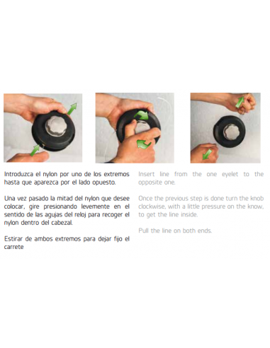 Cabezal 2 hilos carga fácil