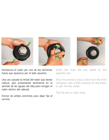 Cabezal 2 hilos carga fácil