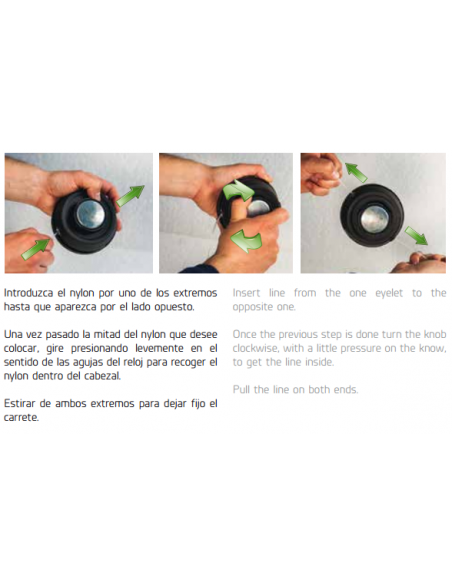 Cabezal 2 hilos carga fácil polietileno Ø 120 mm