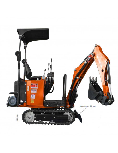 Mini Excavadora hidráulica autopropulsada  Híbrida