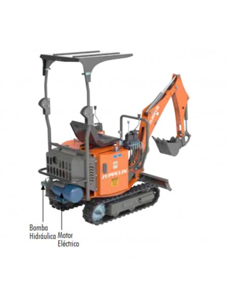 Mini Excavadora hidráulica autopropulsada  Híbrida