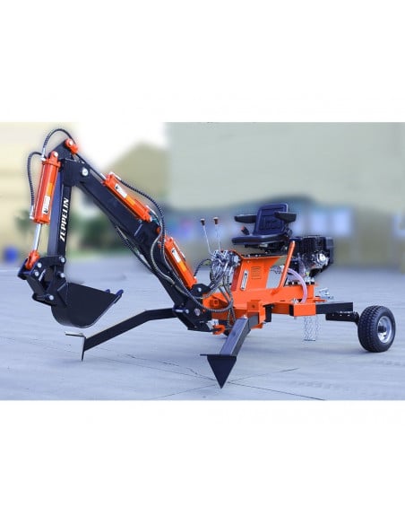 Retroexcavadora motor gasolina 10 HP 2100 mm altura