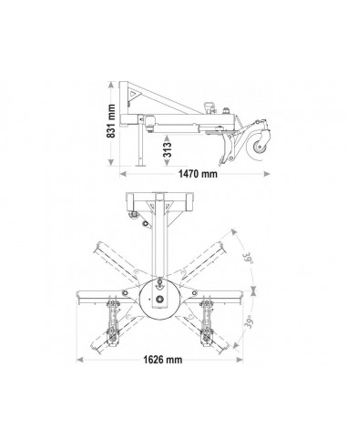 Polidozers Super ligero para tractor Mecánico 2700mm