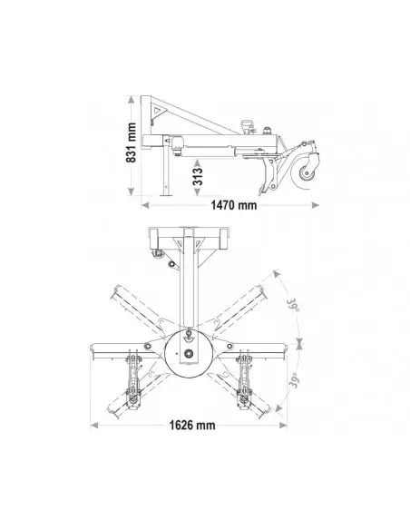 Polidozers Super ligero para tractor Mecánico 2700mm