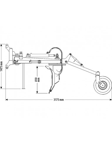 Polidozer pesado para tractor 2700mm HID