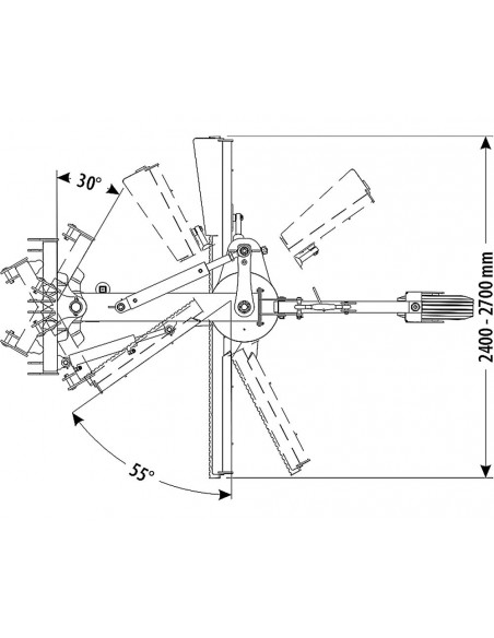 Polidozer pesado para tractor 2700mm HID