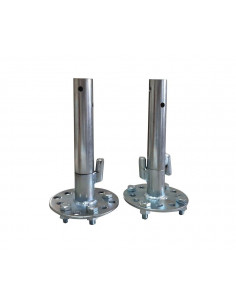 Juego De Ejes Desbloqueo Ruedas Para Rueda 25 Mm. Redondo