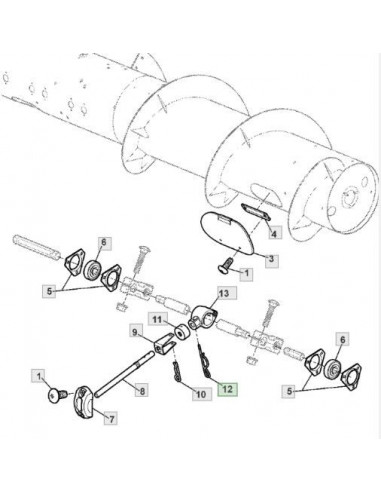 Pasador Erre soporte dedo retráctil cosechadora John Deere