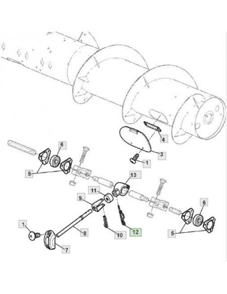 Pasador Erre soporte dedo retráctil cosechadora John Deere